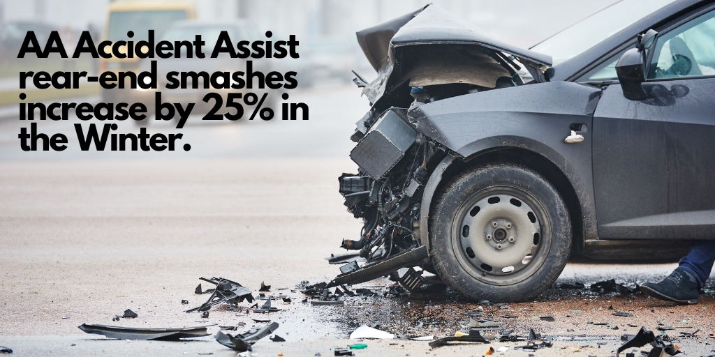 AA Accident Assist - rear-end smashes increase by 25% in the Winter.